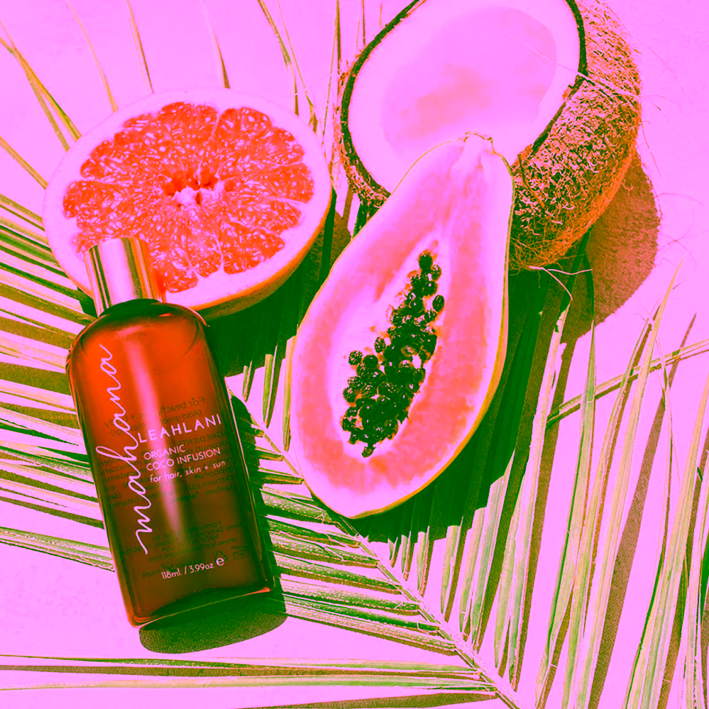 Leahlani Třpytící Mahana Kula Coco Infusion tropický hedvábný olej shimmer