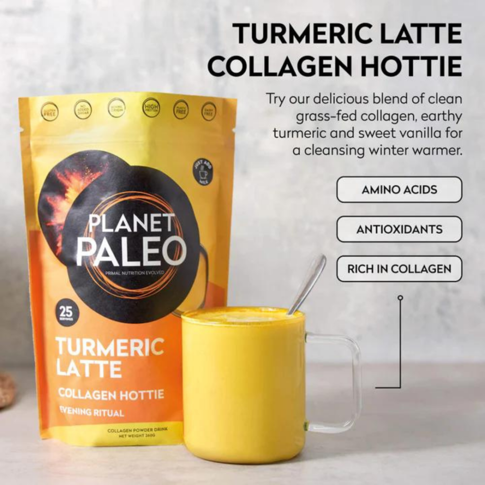 Planet Paleo Turmeric Latte kolagenové kurkuma latté