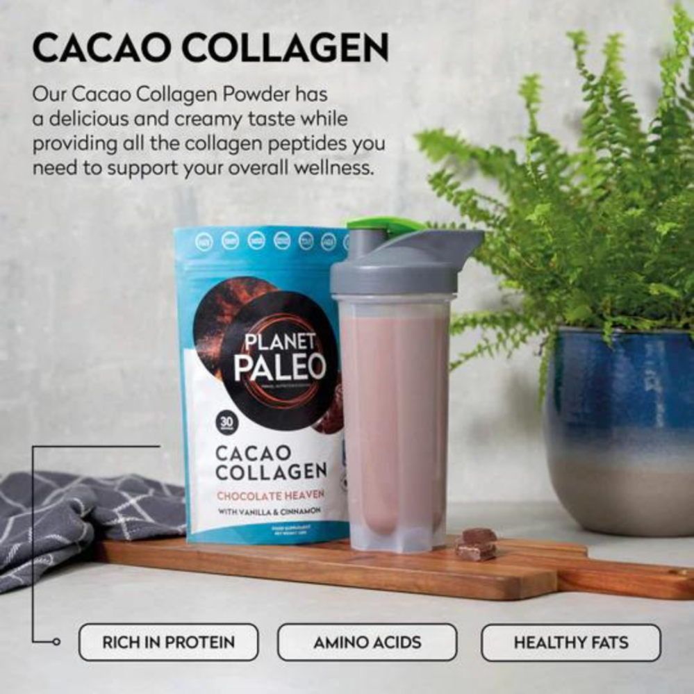 Planet Paleo Cacao Collagen Mořský kolagen čokoláda
