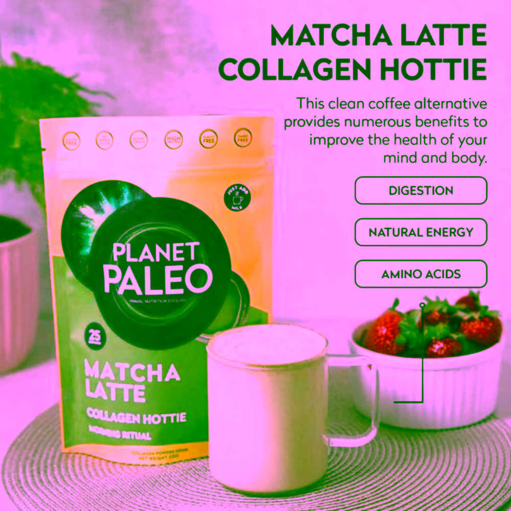 Planet Paleo Matcha Latte kolagenové matcha latté