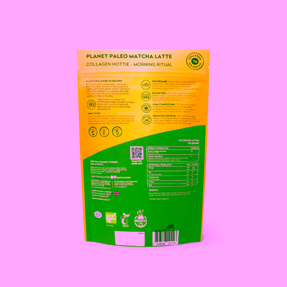 Planet Paleo Matcha Latte kolagenové matcha latté