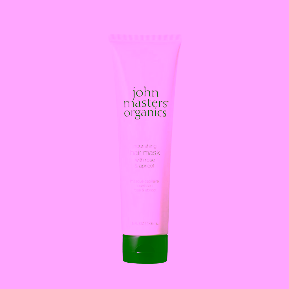 John Masters Organics maska na normální vlasy s růží a meruňkou Nourishing Hair Mask with Rose & Apricot