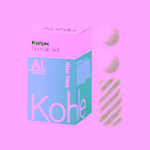 Kohle Konjac houbičky dárková sada na obličej a tělo