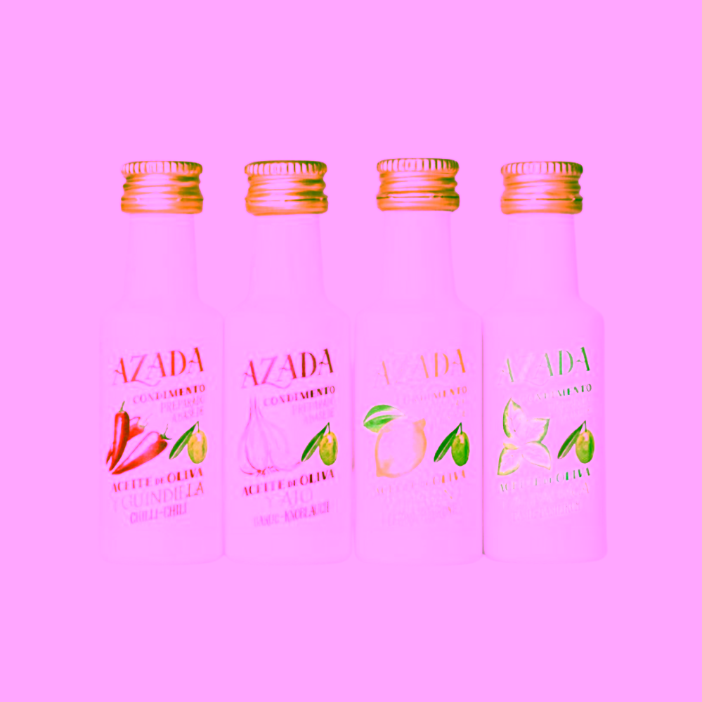 Azada sada ochucených olivových olejů