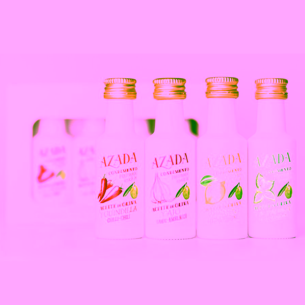 Azada sada ochucených olivových olejů