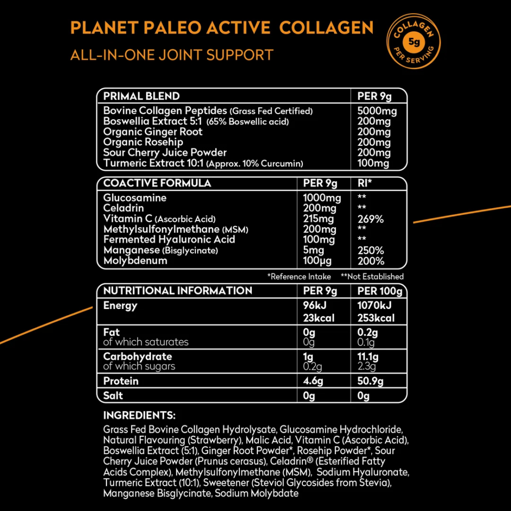 Planet Paleo Active Collagen Hovězí hydrolyzovaný kolagen s vitaminem C