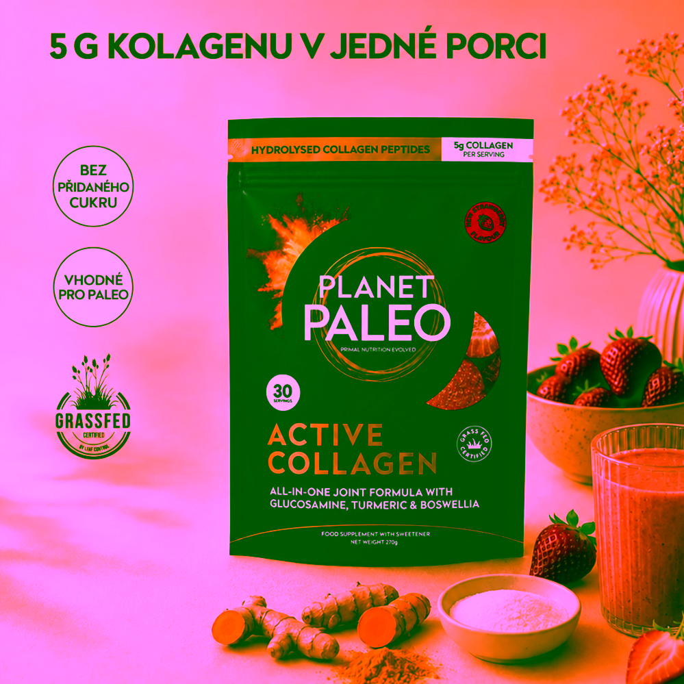 Planet Paleo Active Collagen Hovězí hydrolyzovaný kolagen s vitaminem C