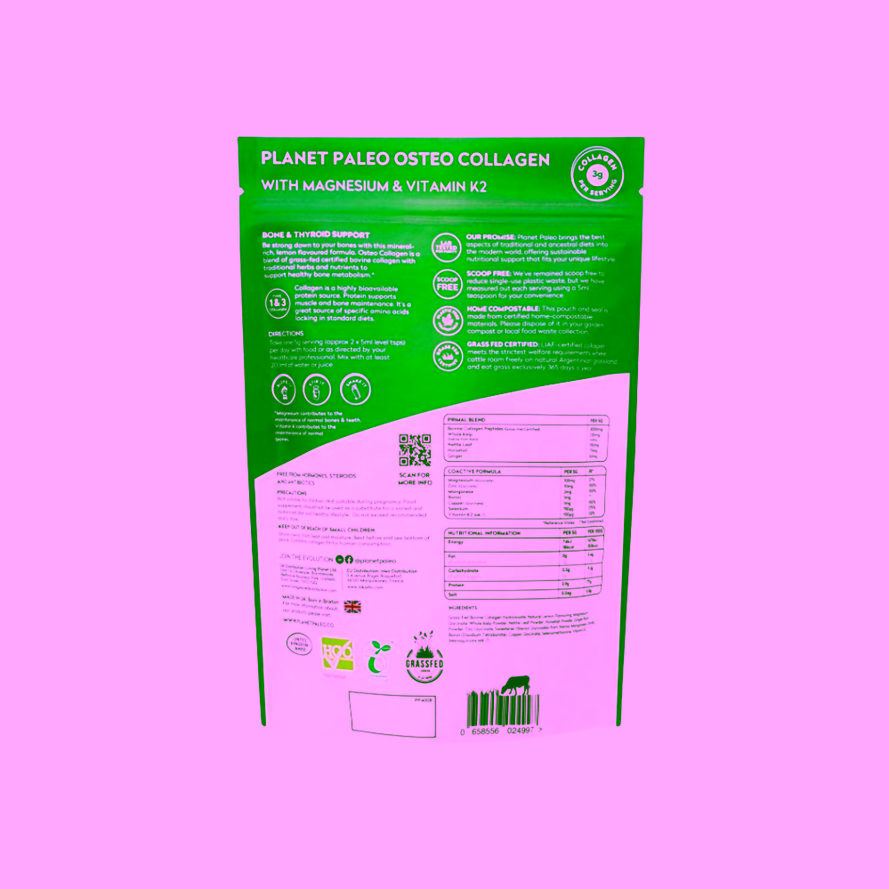 Planet Paleo Osteo Collagen Hovězí kolagen pro kosti, vaziva a štítnou žlázu