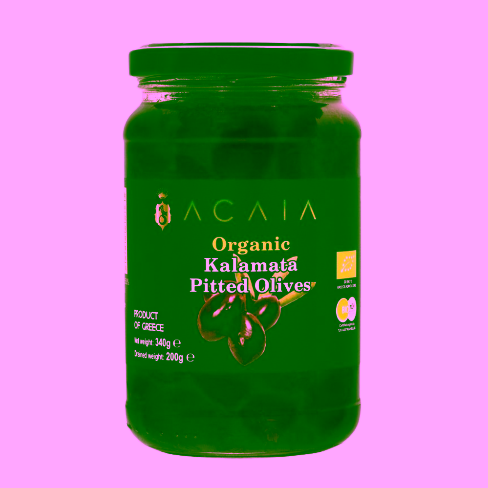 Acaia Bio prémiové černé olivy Kalamata