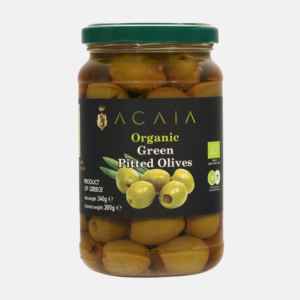 Acaia Bio prémiové zelené olivy Halkidiki