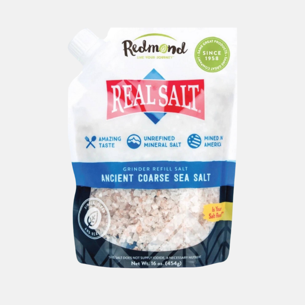 Real Salt pravěká mořská sůl hrubá do mlýnku 454 g