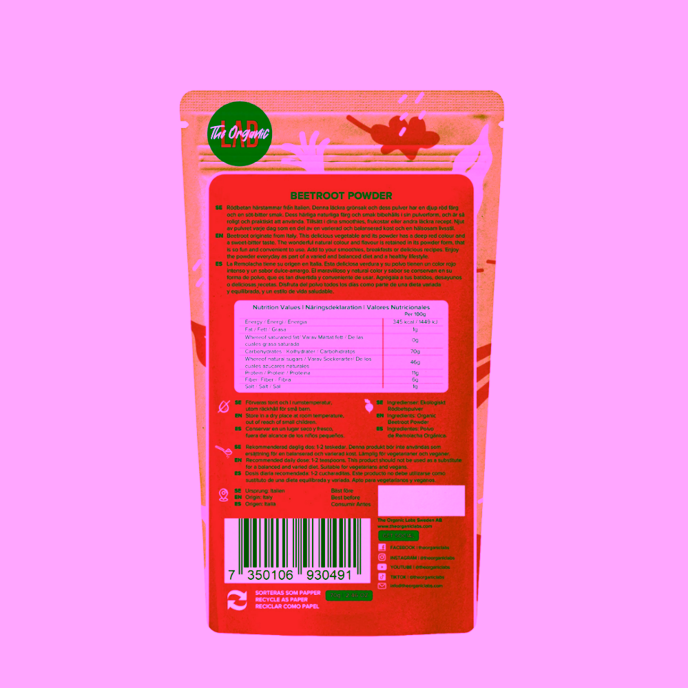 Organic Labs Organic Beetroot Powder - bio prášek z červené řepy 70 g