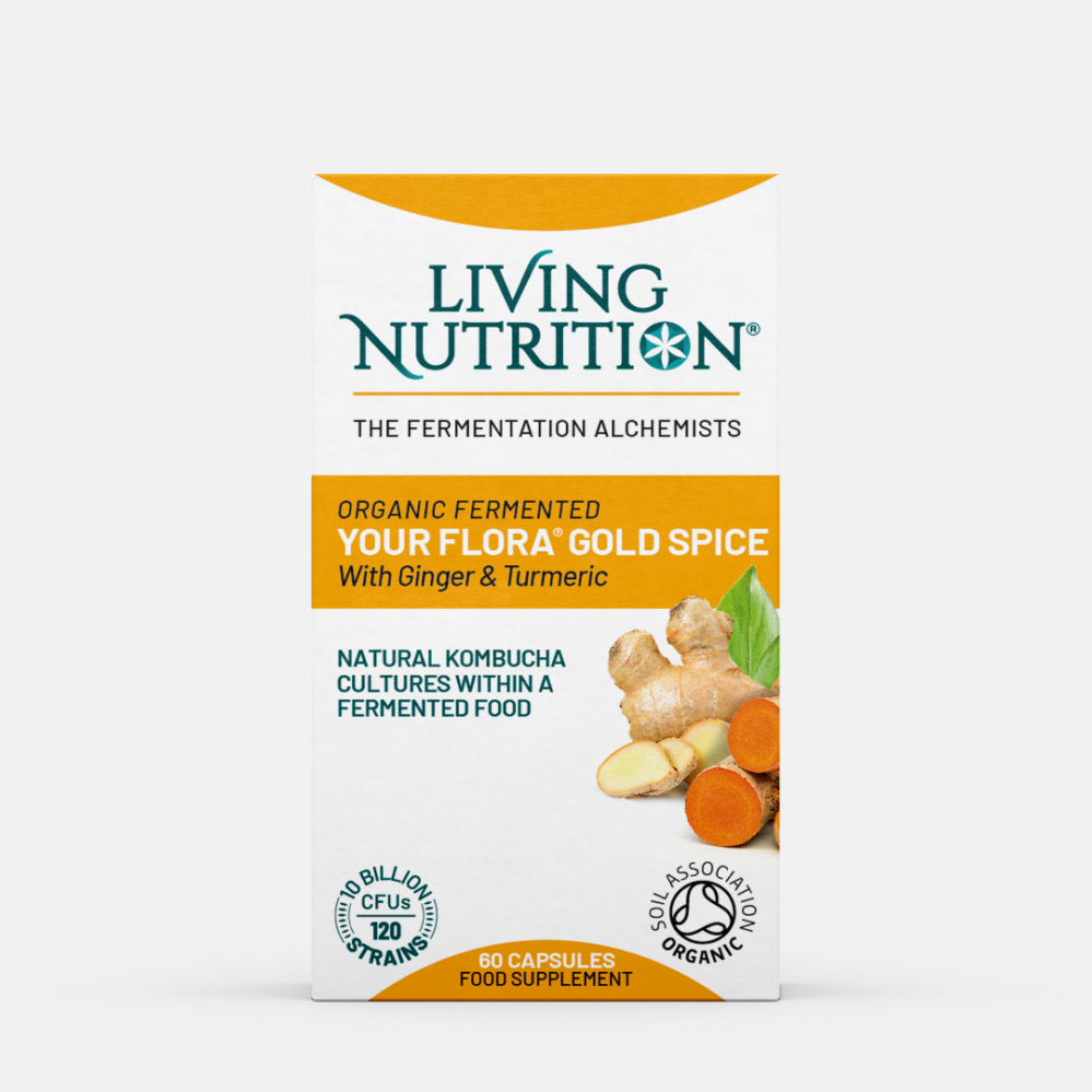 Living Nutrition Symbiotika Gold Spice s bio kurkumou a bio zázvorem