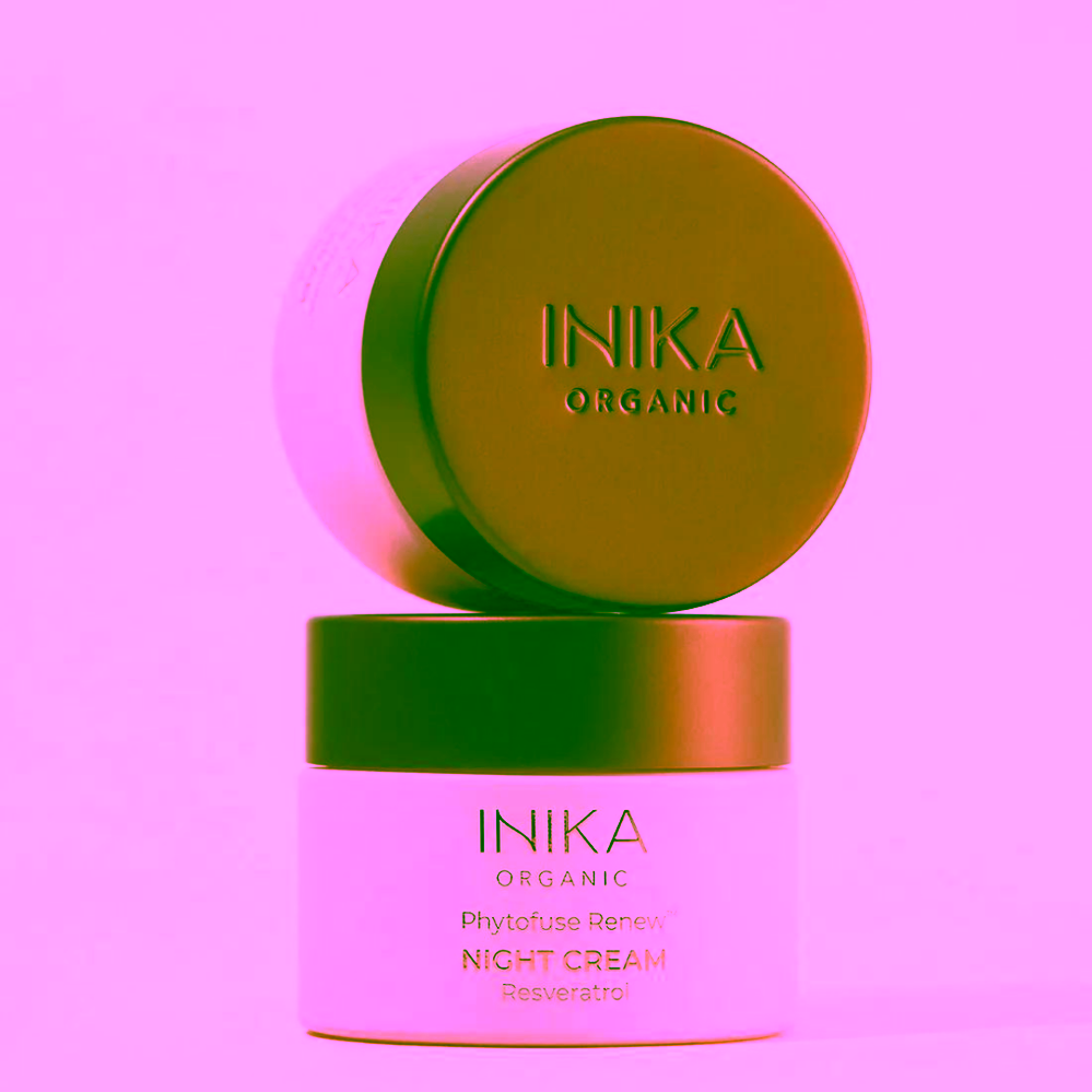 Inika Organic Phytofuse Renew Antioxidační noční krém s resveratrolem a probiotiky 50 ml