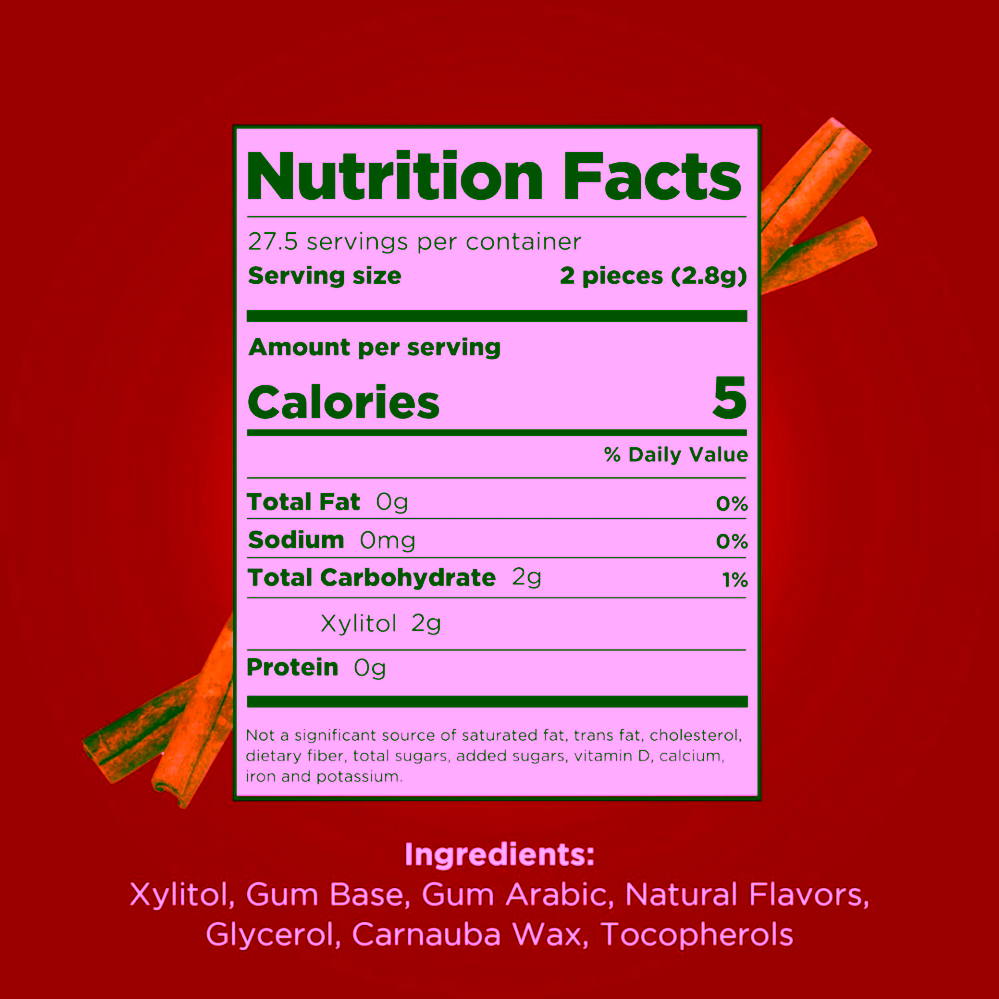 Pür žvýkačky s xylitolem Cinnamon