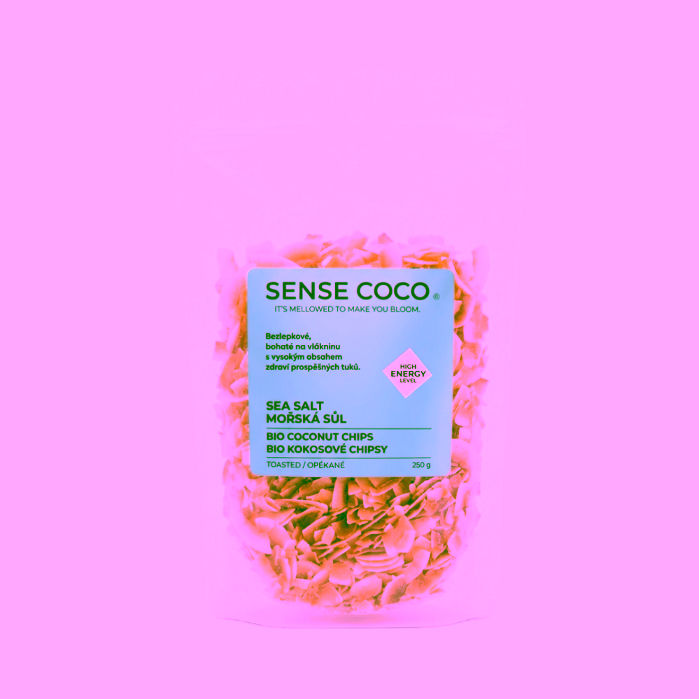 Sense Coco Bio kokosové chipsy s mořskou solí 250 g
