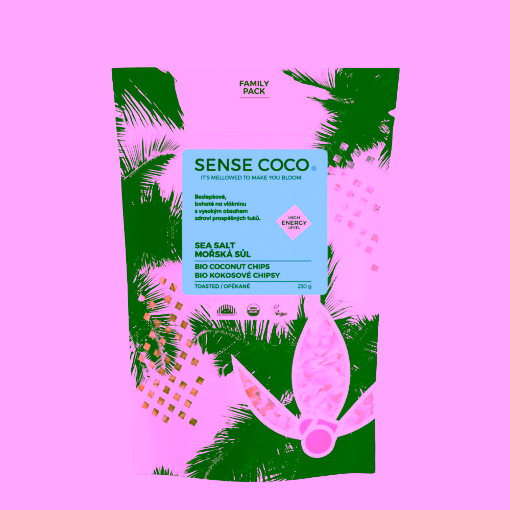 Sense Coco Bio kokosové chipsy s mořskou solí 250 g