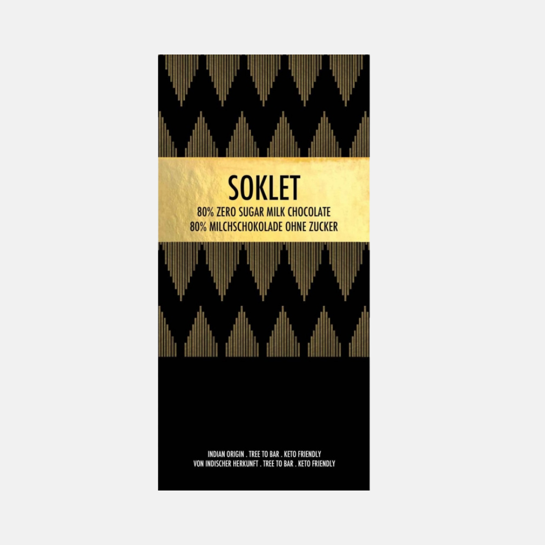 Soklet 80% mléčná čokoláda bez cukru