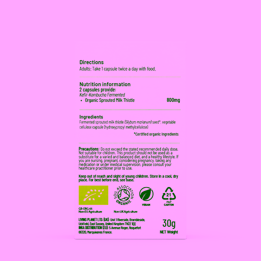 Living Nutrition Bio fermentací aktivovaný ostropestřec mariánský