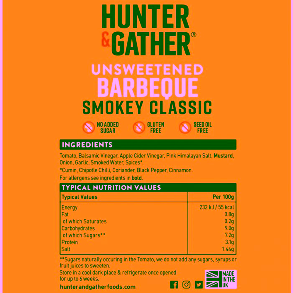 Hunter & Gather BBQ bez cukru a sladidel Smokey Classic