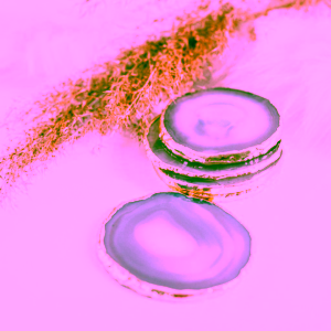 Yoga Day Achátový podtácek šedivý gold