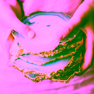 Yoga Day Achátový podtácek tyrkys gold