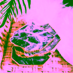 Yoga Day Ametystový podtácek gold