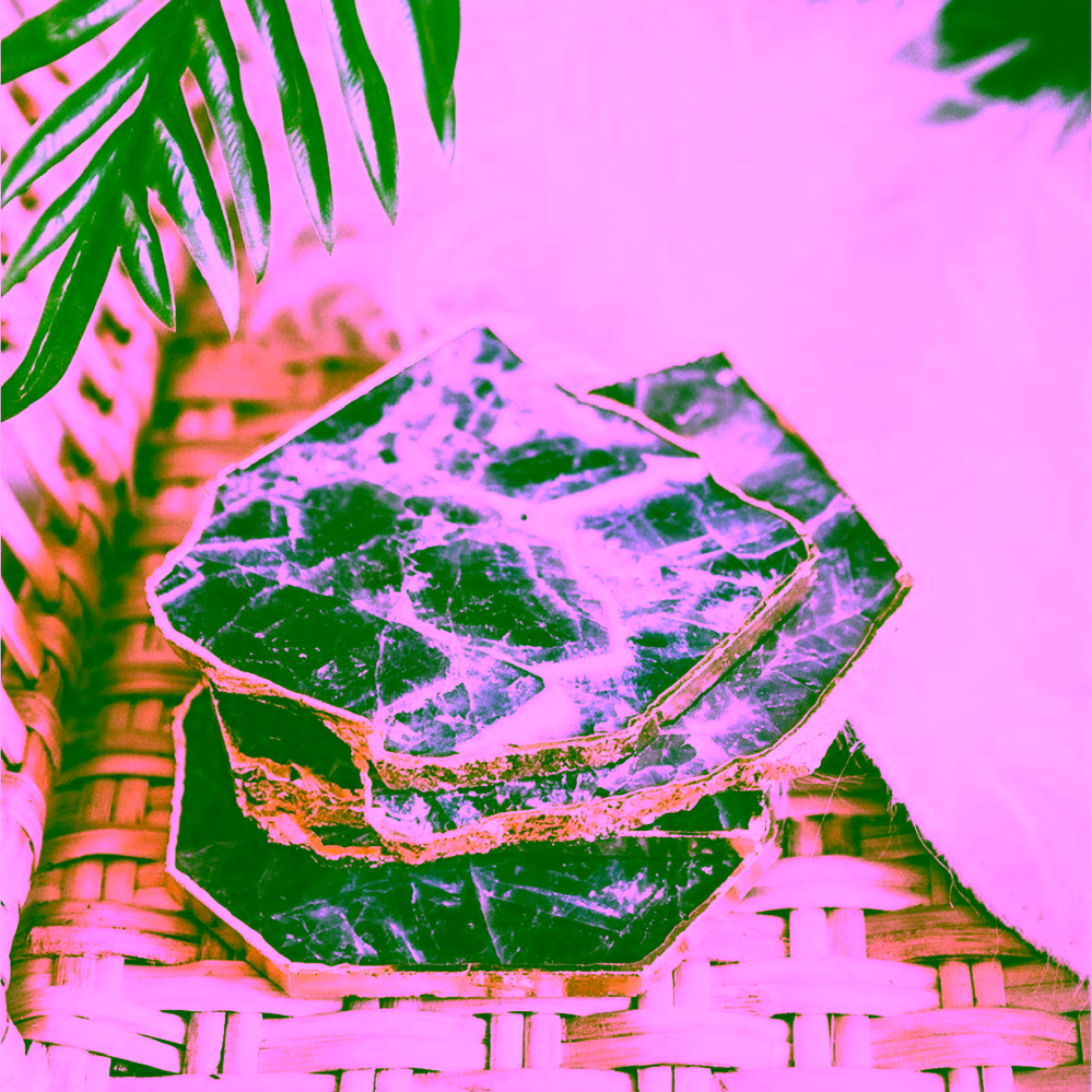 Yoga Day Ametystový podtácek gold