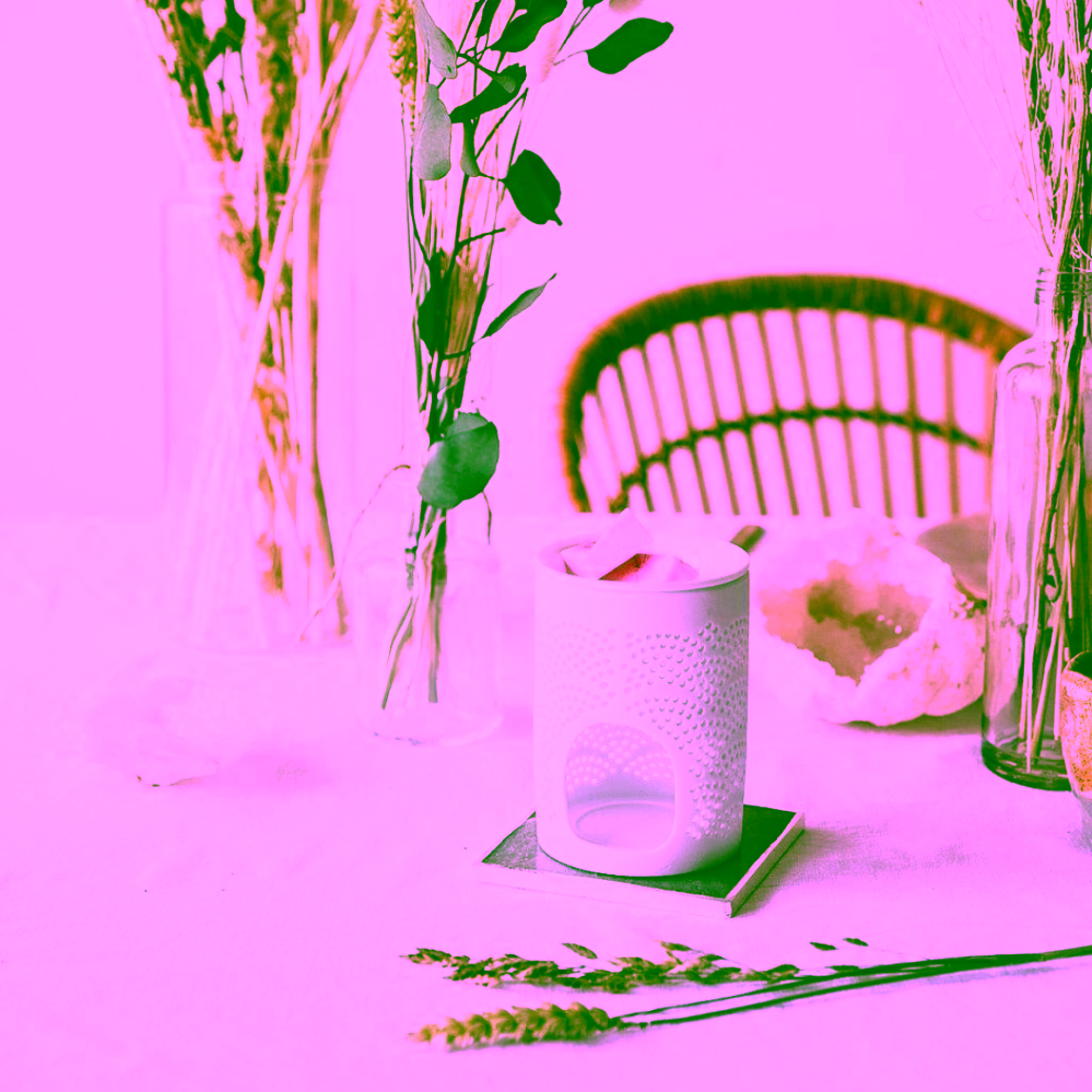 Yoga Day Aroma lampa bílá vlnky