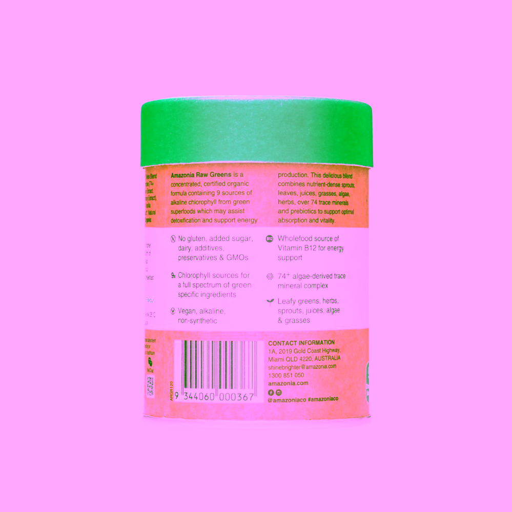 Amazonia Raw Nutrients Greens směs zelených superpotravin
