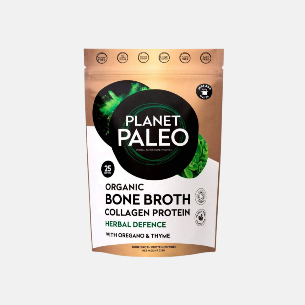 Planet Paleo Organic Bone Broth Herbal Defence Hovězí vývar a protein s bylinkami