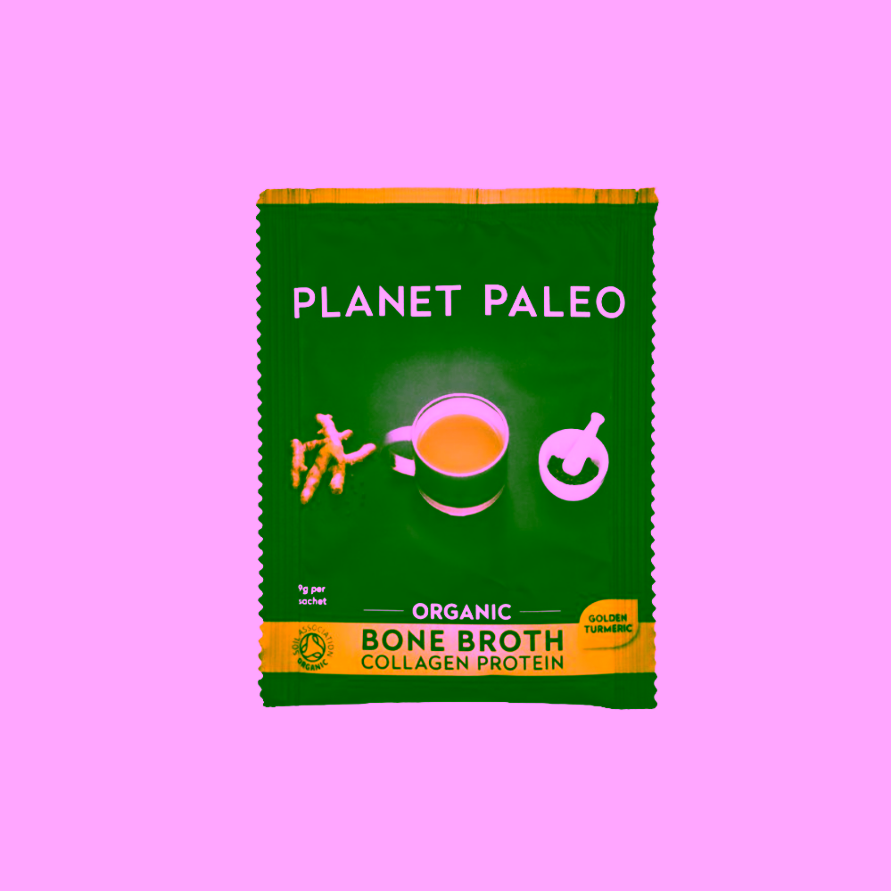Planet Paleo Organic Bone Broth Golden Turmeric Hovězí vývar a protein s kurkumou