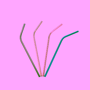 Lurch Trendy nerezová zahnutá brčka