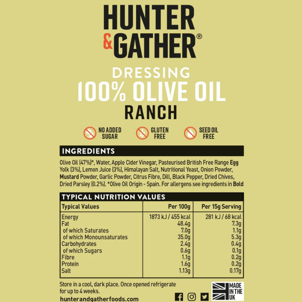 Hunter & Gather Ranch dressing z olivového oleje