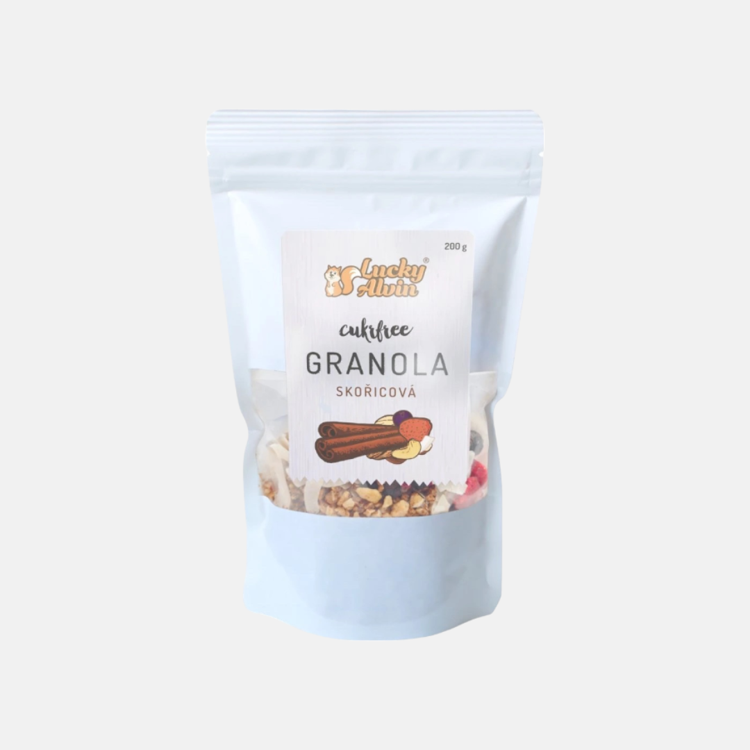 Skořicová granola Cukrfree od Lucky Alvin