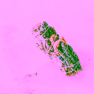 Yoga Day Vykuřovadlo šalvěj bílá zdobená květy Radost