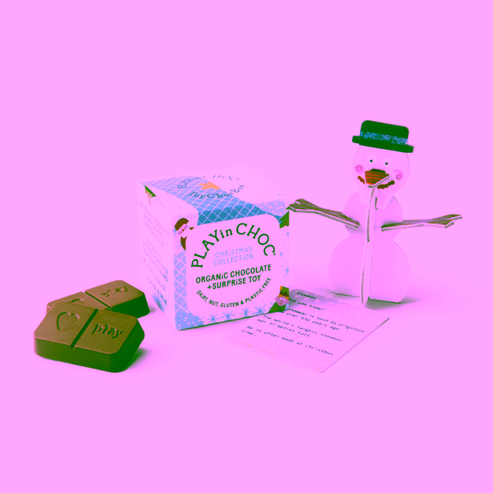 PLAYin CHOC Organic čokoláda s vánoční hračkou