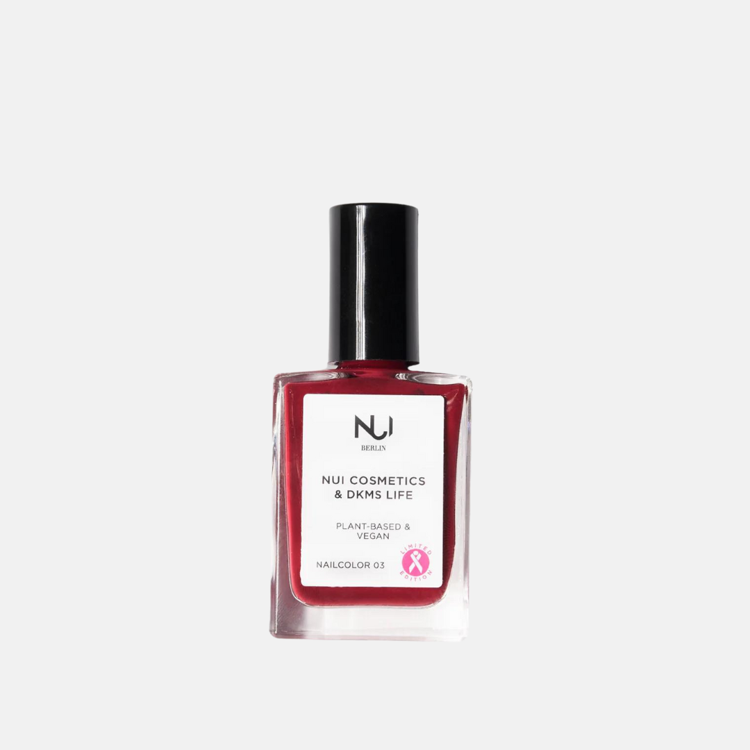 Nui Cosmetics Přírodní lak na nehty 03 Dark Red Violett