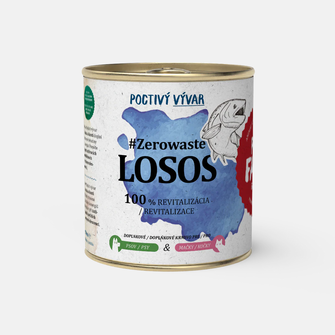 Pet Farm Family #ZEROWASTE Losos vývar pro psy a kočky