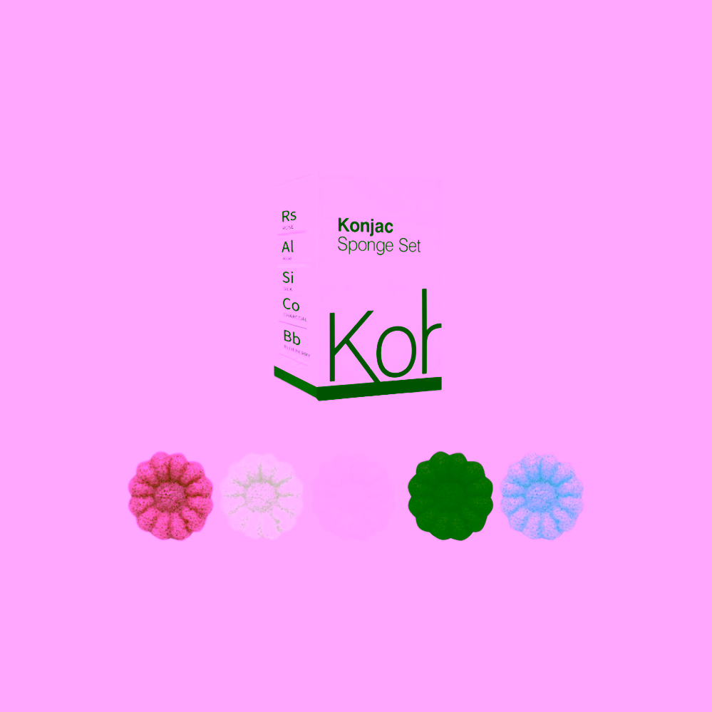 Kohle Konjac houbičky Dárková sada 5 druhů