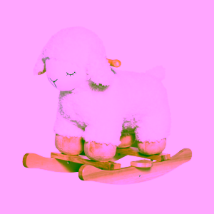 Bloomingville Laasrith dětská houpací ovečka