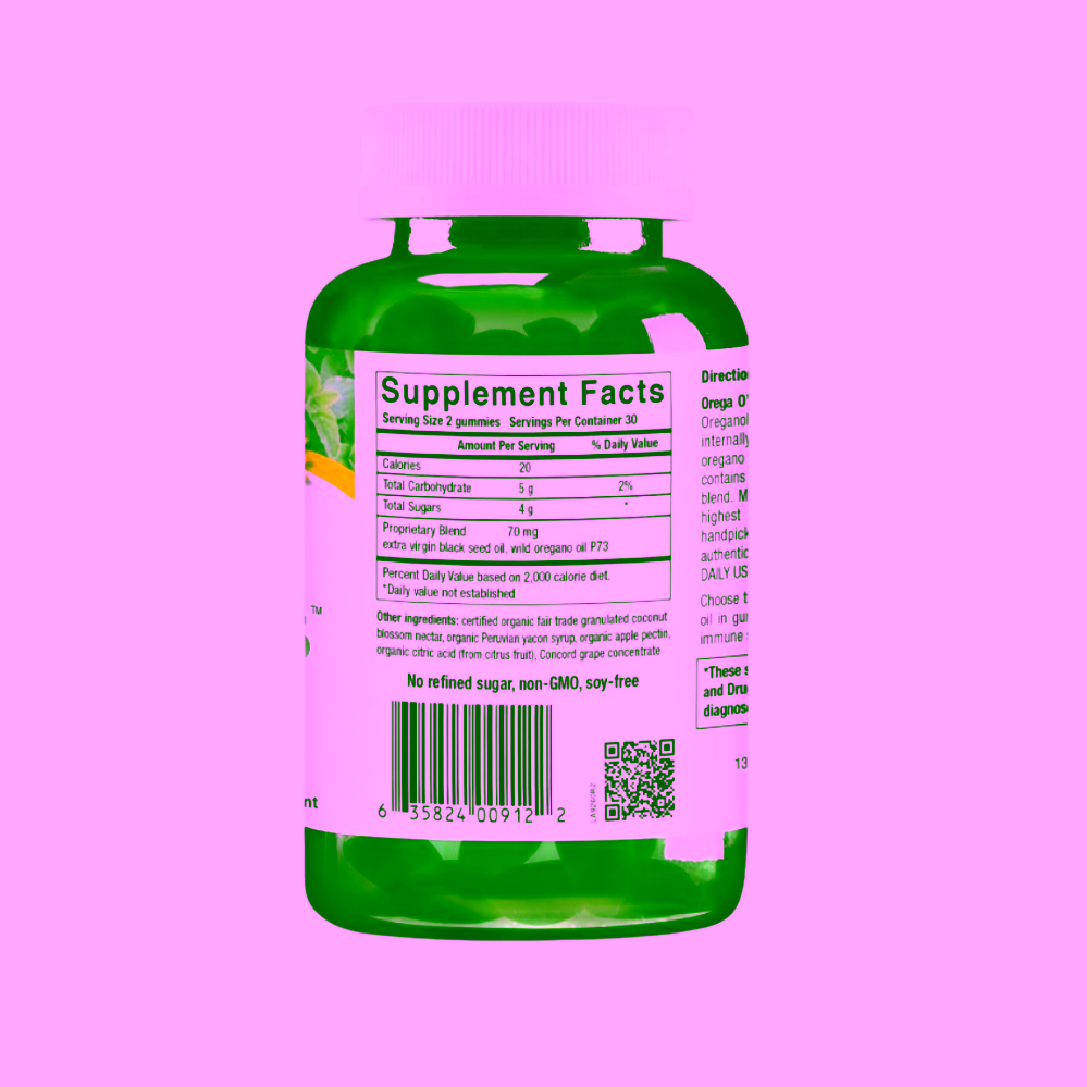 NAHS Orega O’s gumídci s divokým oreganem a černuchou pro dospělé