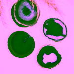 Yoga Day Achátový fialový podtácek gold