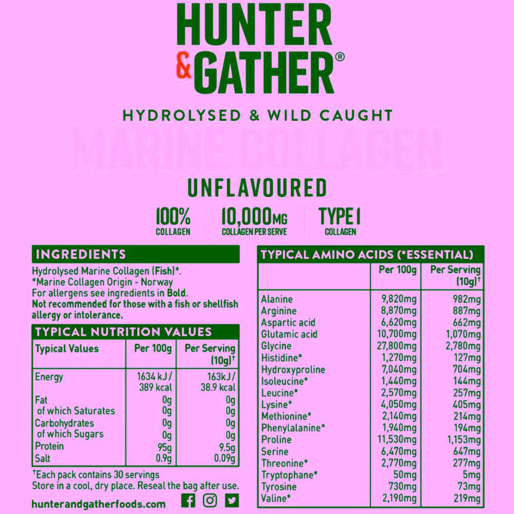 Hunter & Gather Mořský hydrolyzovaný kolagen 150 g ZLEVNĚNO