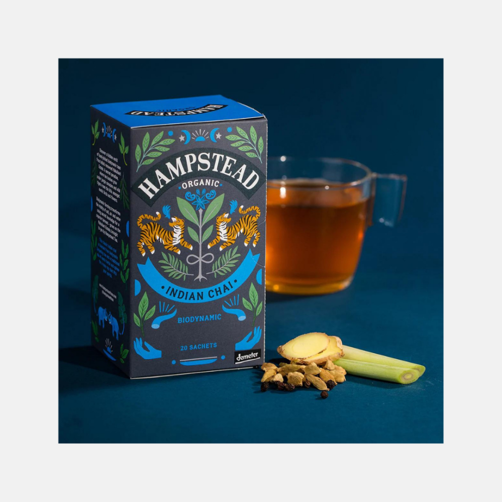 Hampstead Tea London BIO černý čaj Chai s orientálním kořením 20 ks