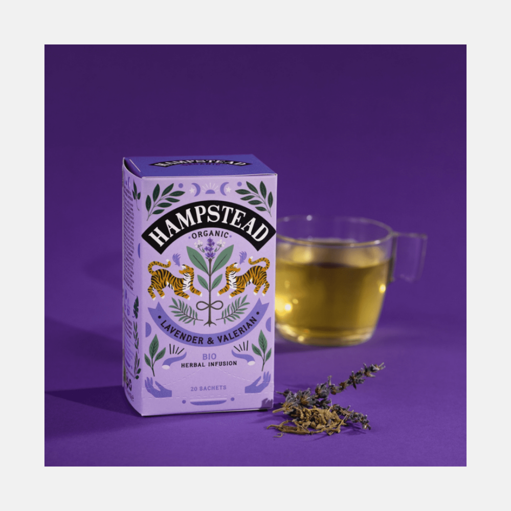 Hampstead Tea London BIO bylinný čaj s levandulí a kozlíkem 20 ks
