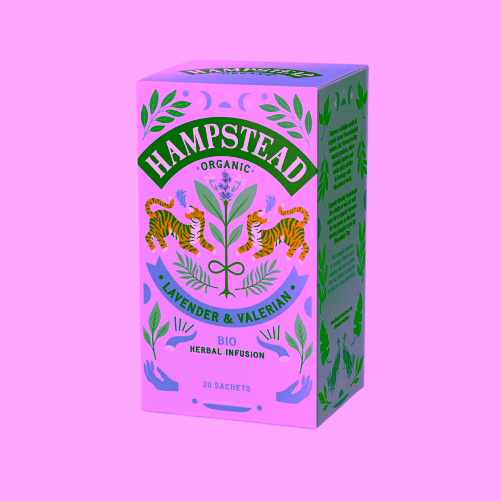 Hampstead Tea London BIO bylinný čaj s levandulí a kozlíkem 20 ks