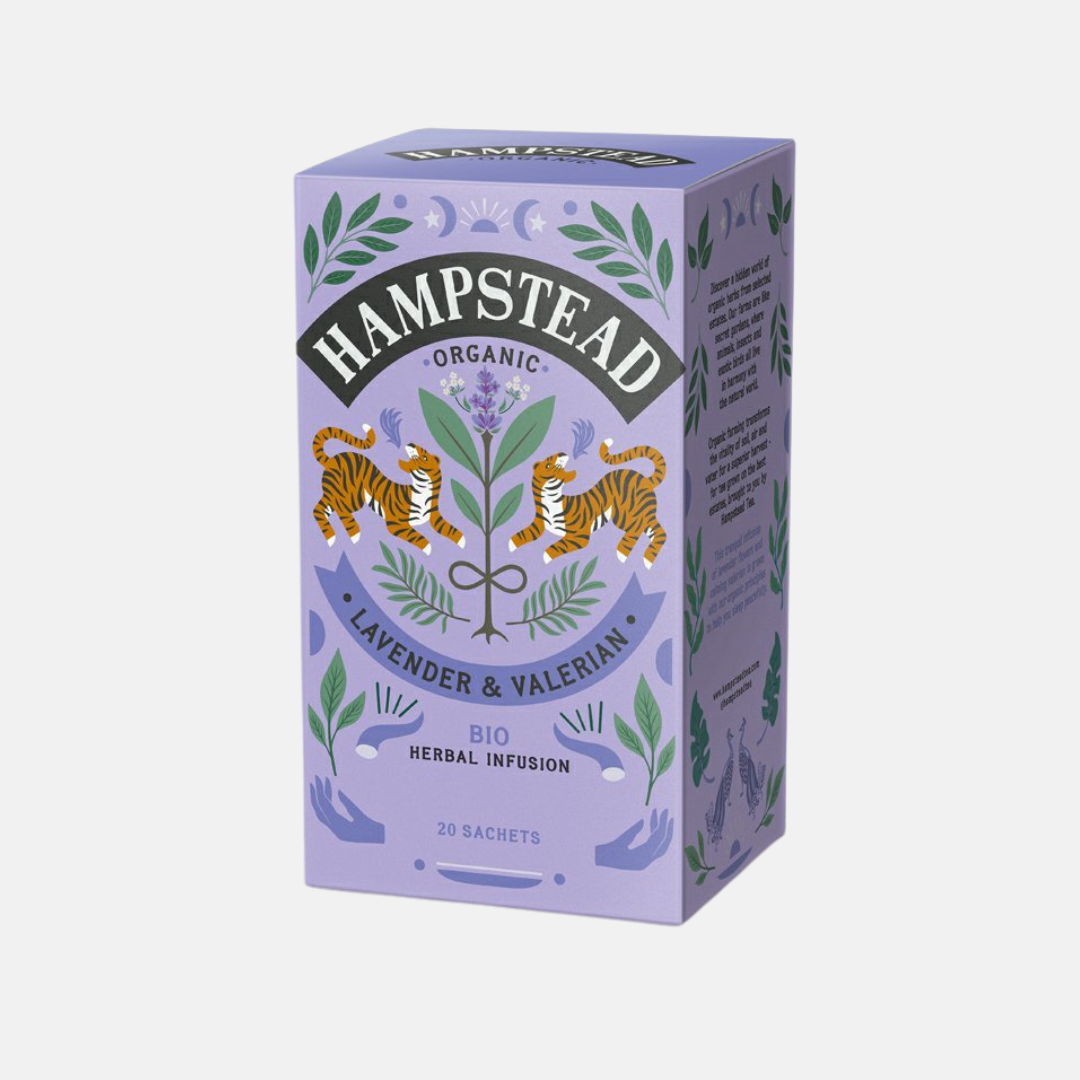 Hampstead Tea London BIO bylinný čaj s levandulí a kozlíkem 20 ks