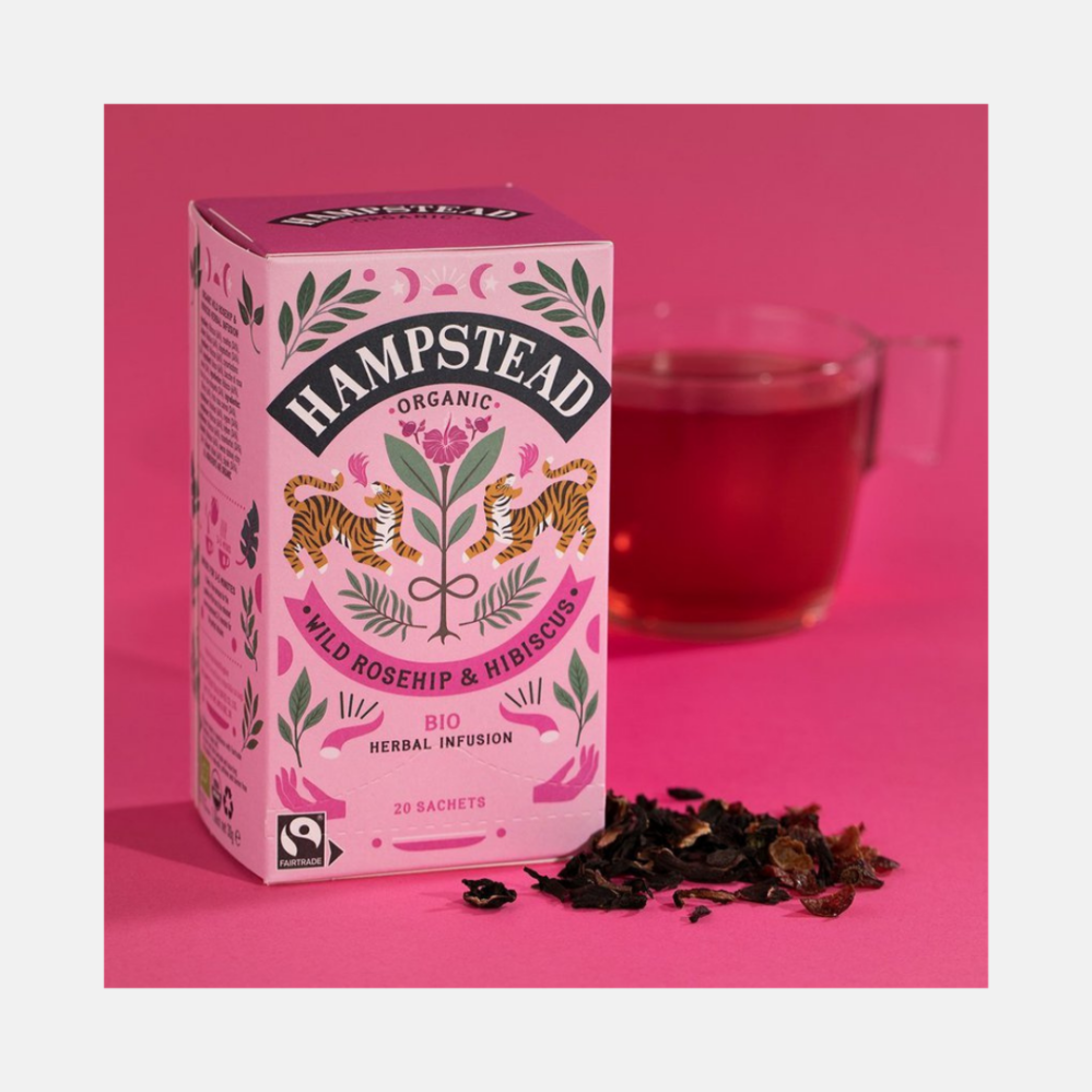 Hampstead Tea London BIO šípkový čaj s Ibiškem 20 ks