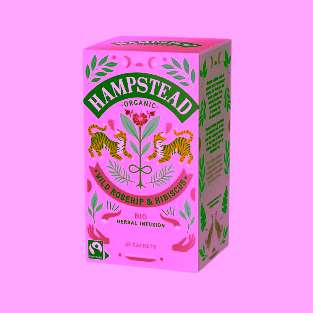 Hampstead Tea London BIO šípkový čaj s Ibiškem 20 ks